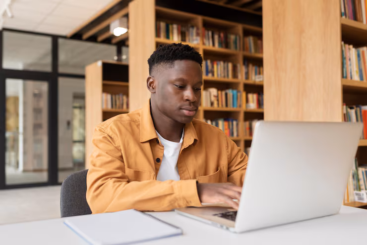 Student completing face verification